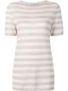 Denis Colomb Short Sleeved Striped Sweatshirt - Nude & Neutrals