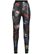 Ktz Death Metal Spider Web Leggings - Black