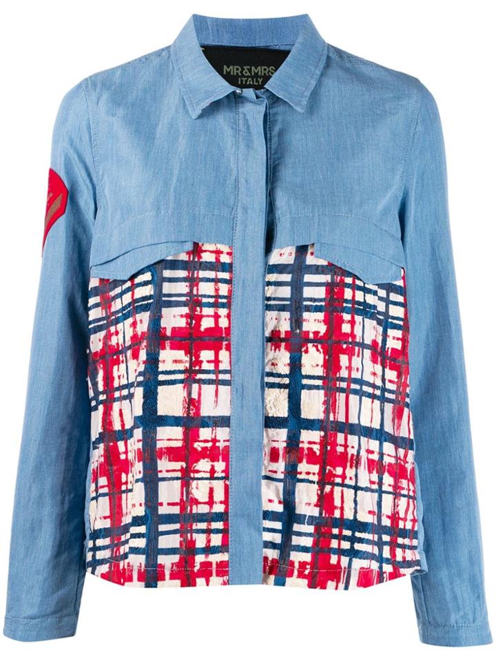 Mr & Mrs Italy Check Print Shirt - Blue