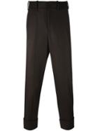 Neil Barrett Cropped Trousers, Men's, Size: 48, Brown, Cotton/polyester/spandex/elastane/virgin Wool