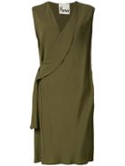 8pm Folded Trim Dress, Women's, Size: Small, Green, Silk/acetate