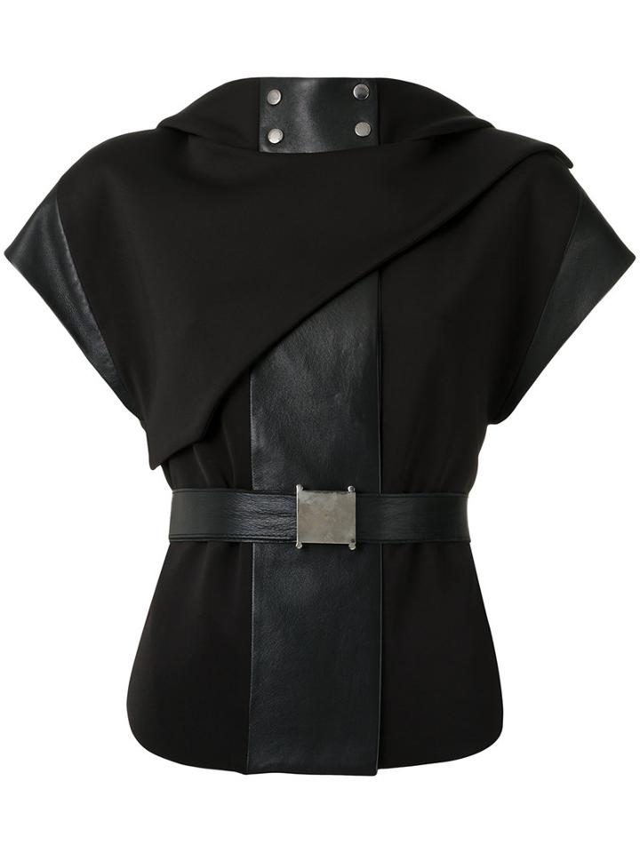 Gloria Coelho - Parka Waistcoat - Women - Polyester/spandex/elastane - 36, Black, Polyester/spandex/elastane