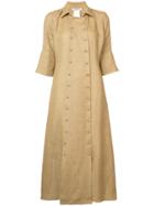 Cherevichkiotvichki Shortsleeved Buttoned Dress - Brown
