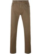 Dolce & Gabbana Regular Jeans, Men's, Size: 48, Brown, Cotton/spandex/elastane/calf Leather
