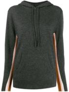 Chinti & Parker Contrast Cashmere Hoodie - Grey