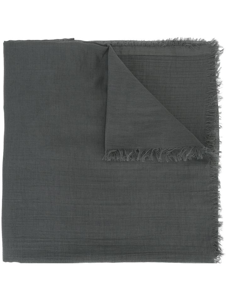 Rick Owens Mega Scarf, Men's, Grey, Cotton/cashmere
