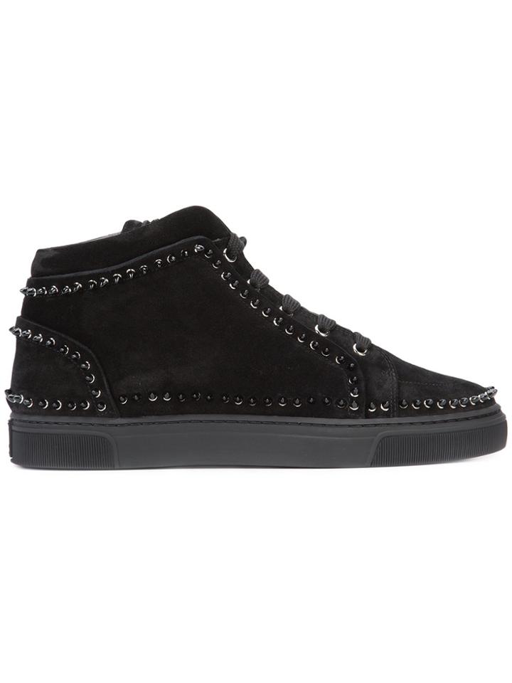 Louis Leeman Studded Hi-top Sneakers - Black