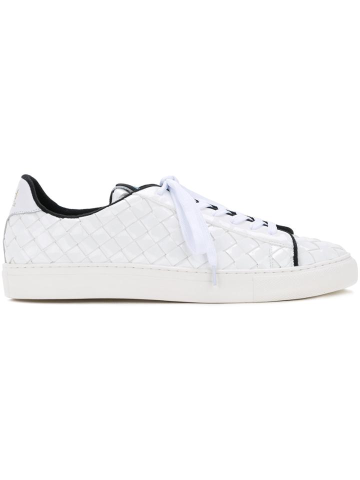 Guild Prime Patent Woven Sneakers - White