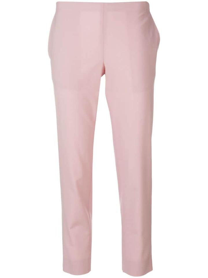 6397 Plain Cropped Trousers - Pink