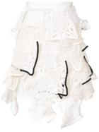 Sacai Lace Mini Skirt - White