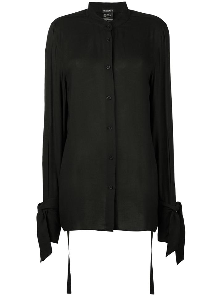Ann Demeulemeester Tied Sleeve Blouse - Black