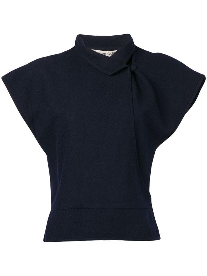 Comme Des Garçons Pre-owned 1980's Wrap Blouse - Blue