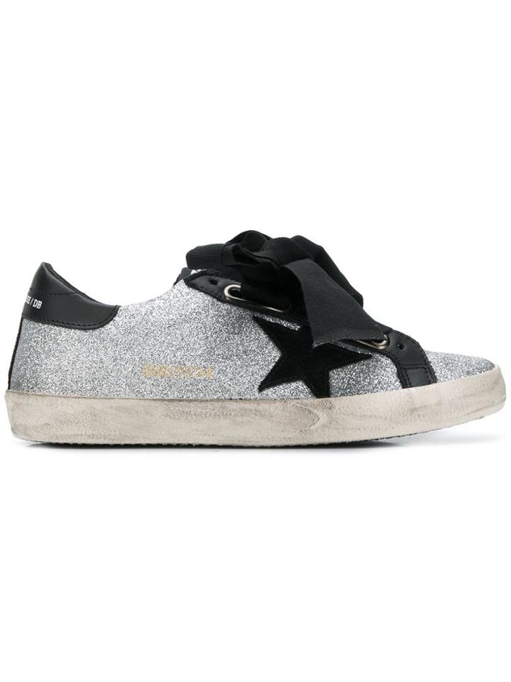 Golden Goose Deluxe Brand Glitter Bow Sneakers - Metallic