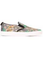 Gucci Gg Supreme Bengal Print Slip-on Sneakers - Multicolour