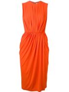 Givenchy Smocked Waist Dress, Women's, Size: Small, Yellow/orange, Polyamide/spandex/elastane/viscose