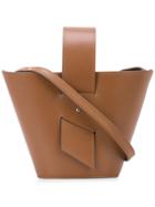 Carolina Santo Domingo Amphora Mini Leather Tote - Brown
