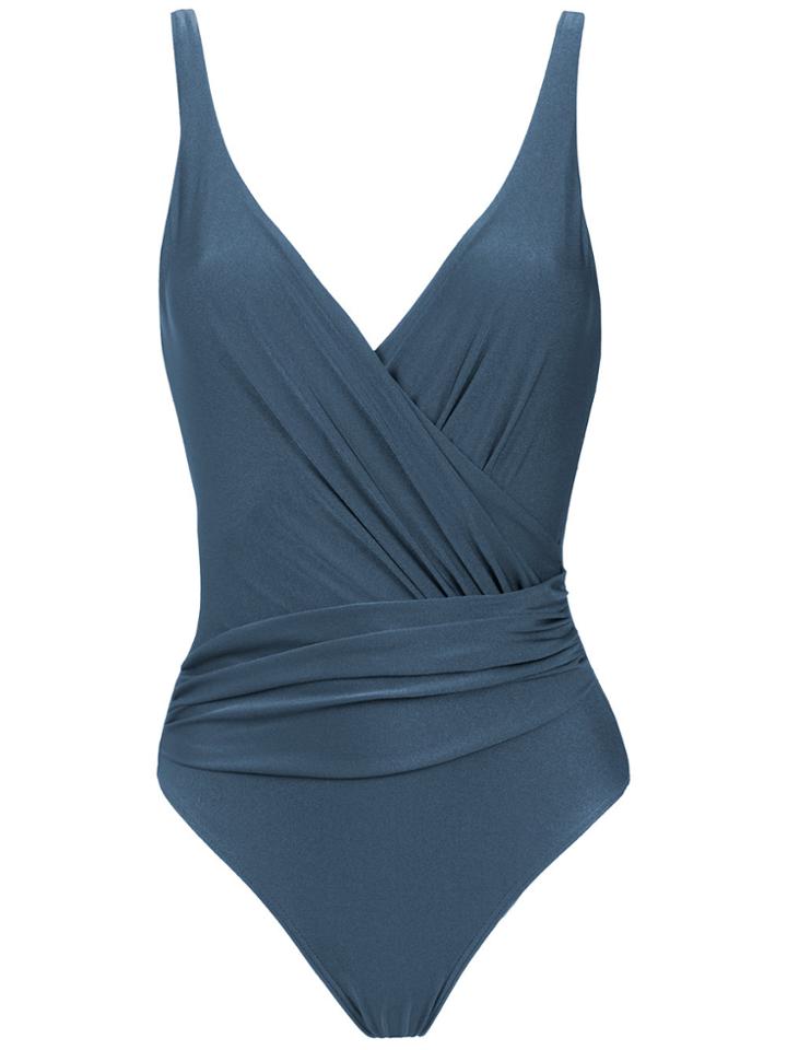 Lygia & Nanny Maísa Wrap Style Swimsuit - Blue