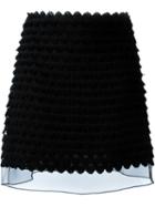 Giamba Tulle Insert Heart Panel Ruffle A-line Skirt