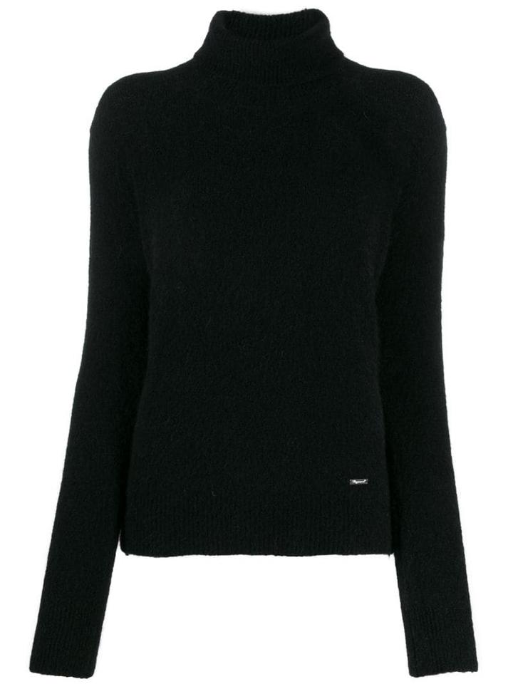 Dsquared2 Textured Turtleneck Jumper - Black