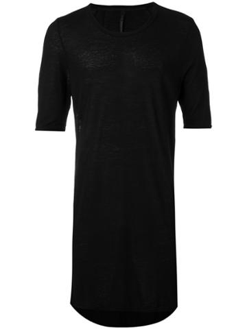 Manuel Marte - Long T-shirt - Men - Linen/flax/viscose - M, Black, Linen/flax/viscose