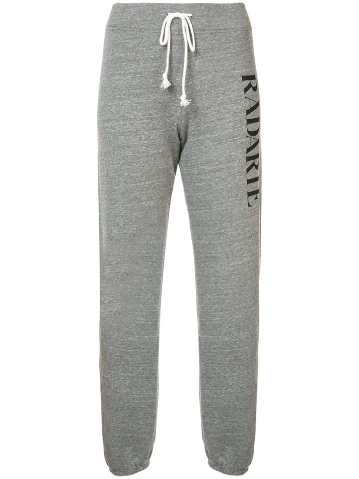 Rodarte - Logo Print Track Pants - Women - Cotton/polyester - M, Grey, Cotton/polyester