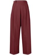 Jean Paul Gaultier Vintage High Waisted Stripped Trousers - Red