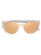 Linda Farrow Round Shaped Sunglasses, Women's, White, Acetate