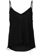 Raquel Allegra Fringe-hem Tank Top, Women's, Size: 1, Black, Rayon