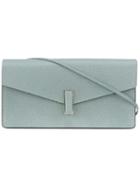 Valextra Envelope Clutch, Women's, Blue, Calf Leather