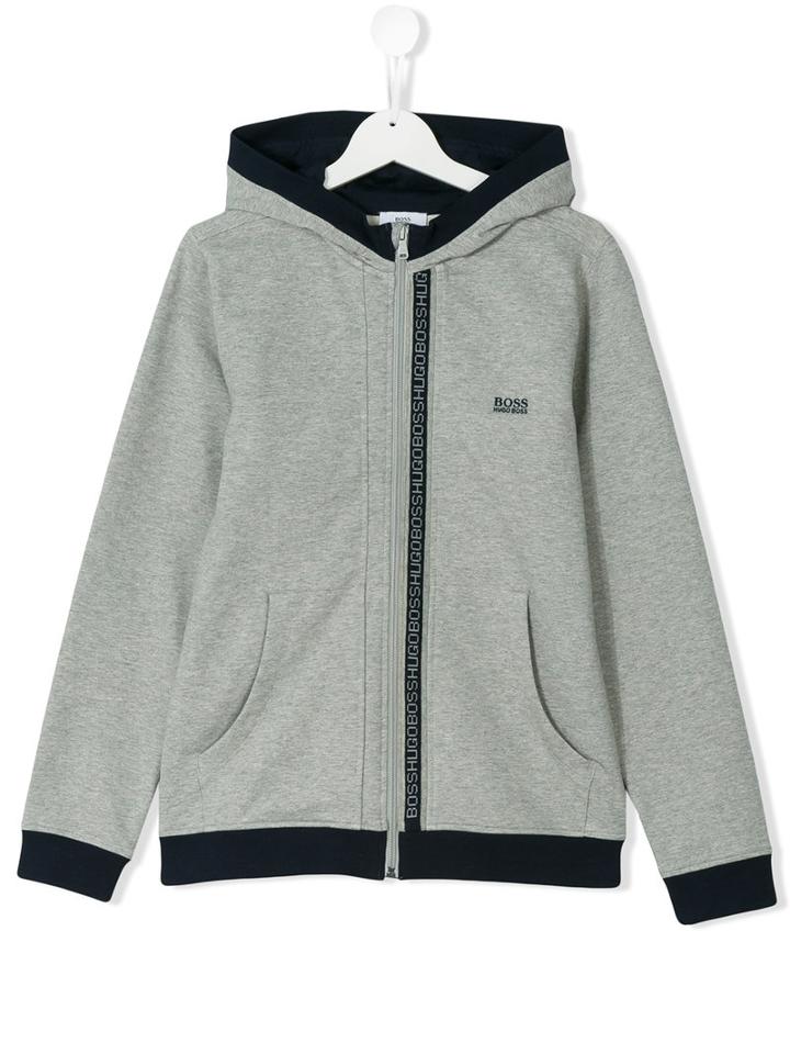 Boss Hugo Boss Zipped Hoodie, Boy's, Size: 16 Yrs, Grey