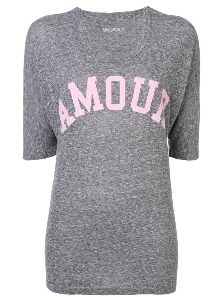 Zadig & Voltaire Over-dyed Amour T-shirt - Grey