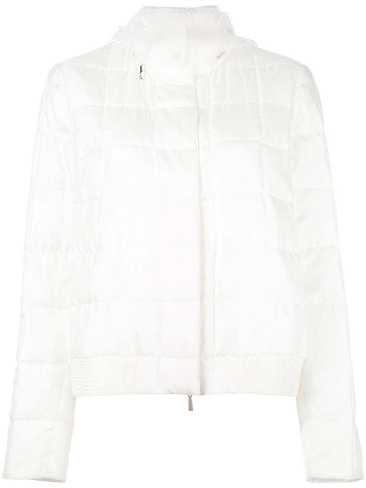 Moncler Gamme Rouge - Padded Hooded Jacket - Women - Silk/feather Down/polyamide/polyester - 2, Women's, White, Silk/feather Down/polyamide/polyester
