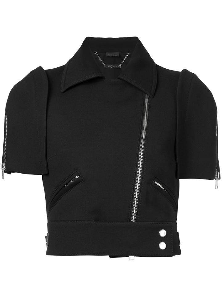 Alexander Mcqueen Cropped Jacket - Black