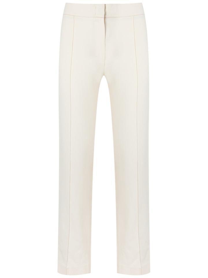 Talie Nk Cropped Trousers, Women's, Size: 36, White, Acetate/viscose