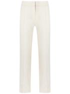 Talie Nk Cropped Trousers, Women's, Size: 36, White, Acetate/viscose