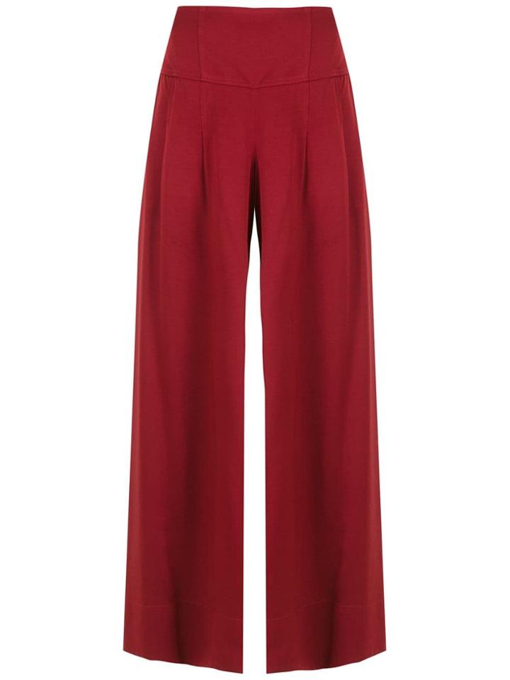 Alcaçuz Lacerda Palazzo Pants - Red