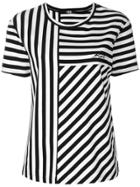 Karl Lagerfeld Block Stripe T-shirt - Black