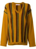 Marni Oversized Striped Sweater - Yellow & Orange
