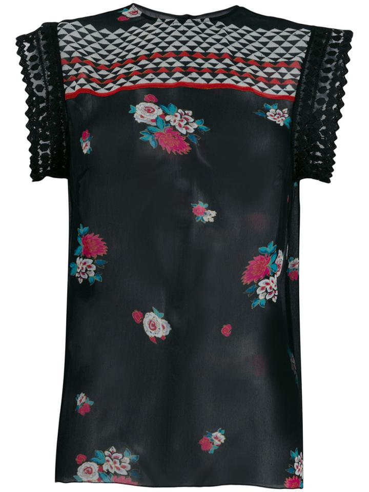 Philosophy Di Lorenzo Serafini Floral Print Blouse - Blue
