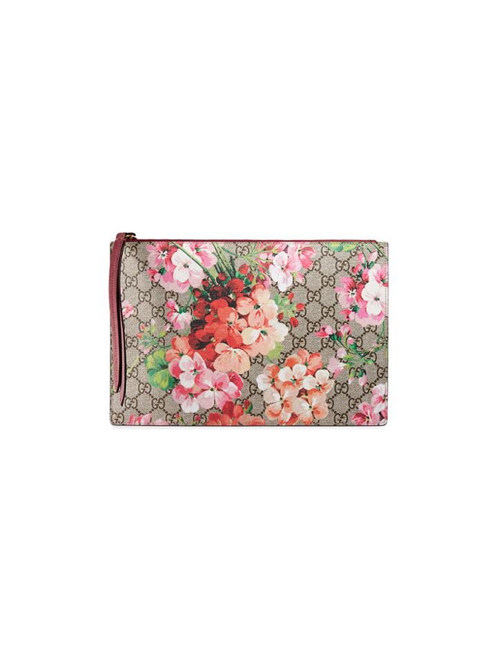 Gucci Gg Blooms Supreme Pouch - Nude & Neutrals