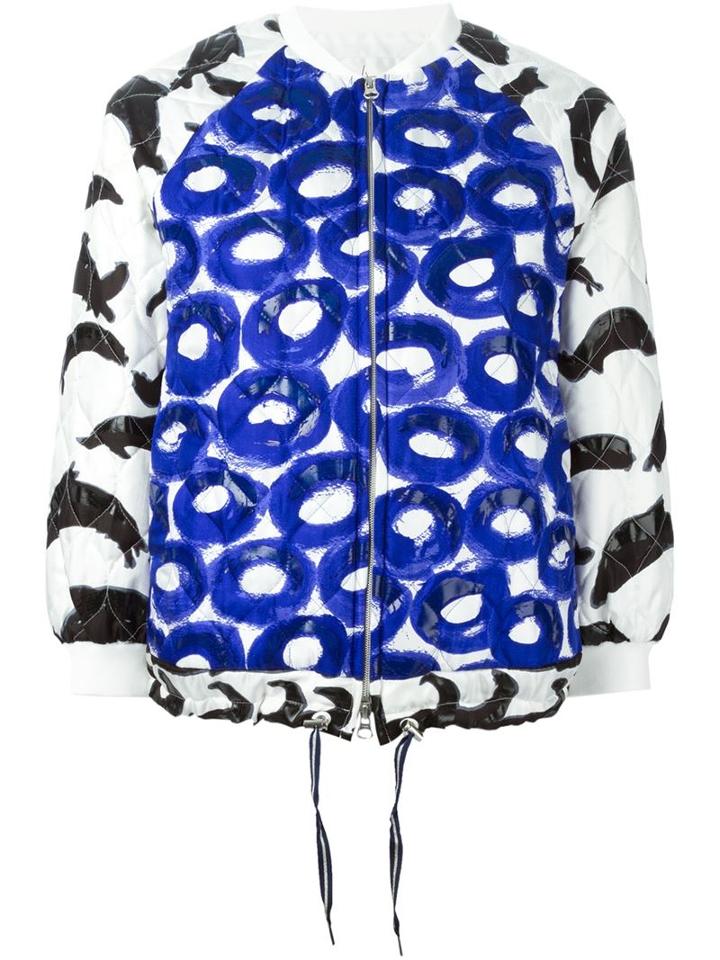 Tsumori Chisato Mixed Print Padded Bomber Jacket