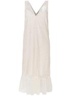 Rokh Pearl-embellished Midi Dress - Neutrals