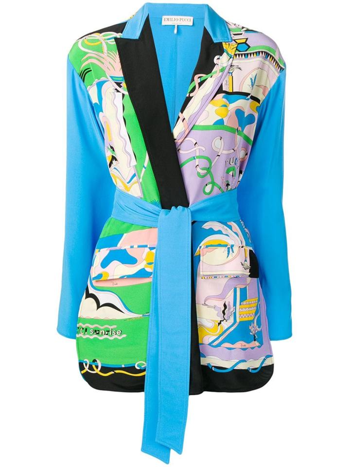 Emilio Pucci Printed Kimono Jacket - Blue