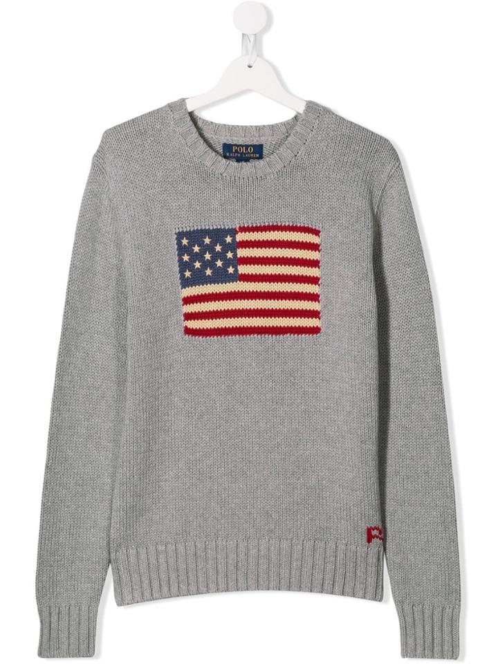 Ralph Lauren Kids Teen Flag Jumper - Grey