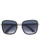 Jimmy Choo Eyewear Oversized Square Frame Sunglasses - Black