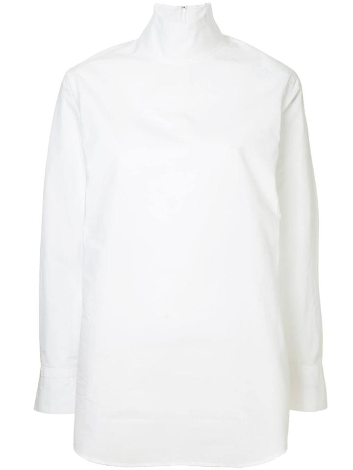 H Beauty & Youth High Neck Blouse - White