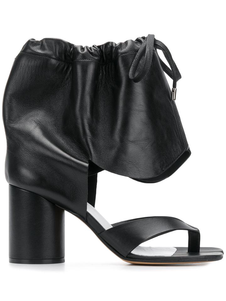 Maison Margiela Drawstring Ankle Sandals - Black