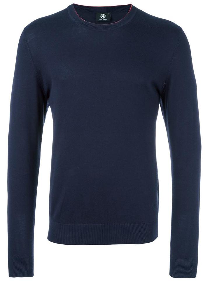 Ps By Paul Smith Classic Jumper, Men's, Size: Small, Blue, Cotton/nylon/spandex/elastane