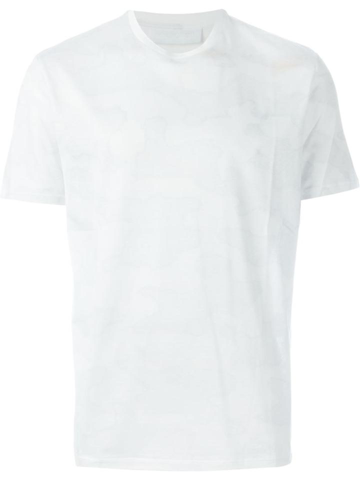 Neil Barrett Faded Camouflage Print T-shirt, Men's, Size: Xl, White, Cotton