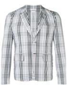 Thom Browne Shadow Prince Of Wales Sport Coat - Black
